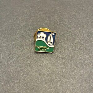 Vintage Rockwall TX, City Pin-Official Logo (Sailboat & Lake Hubbard)-Rare